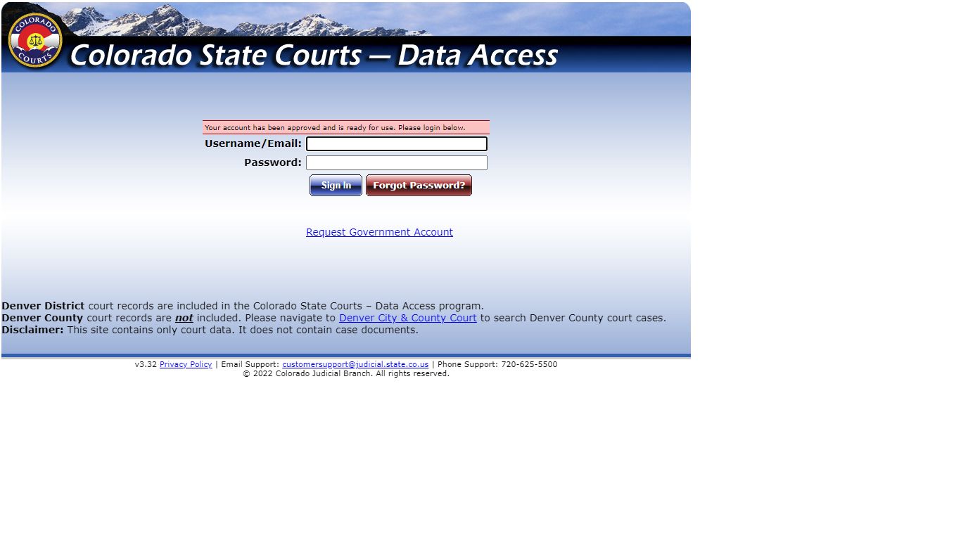 Colorado State Courts – Data Access - Home